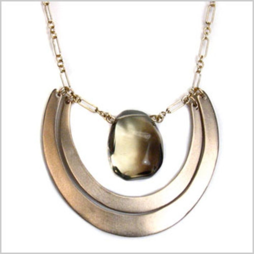 Reform Double Crescent with Stone Necklace